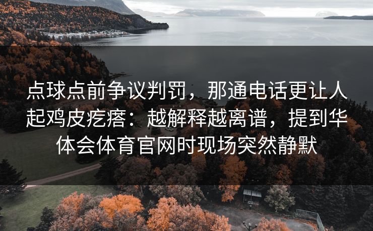 点球点前争议判罚，那通电话更让人起鸡皮疙瘩：越解释越离谱，提到华体会体育官网时现场突然静默